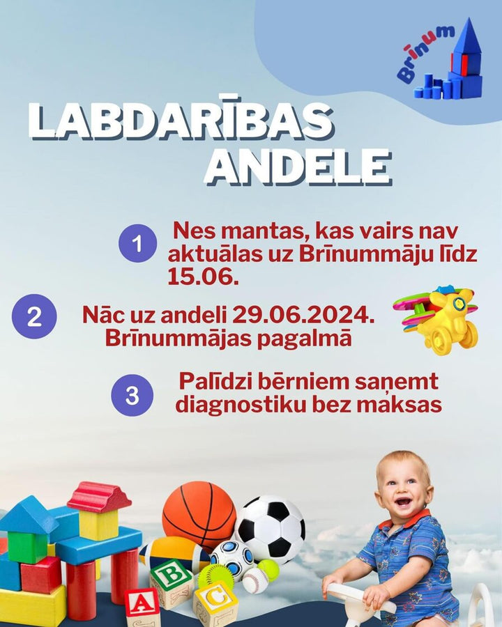 Labdarības andele biedrībā Brīnummāja sadarbībā ar ieber.lv