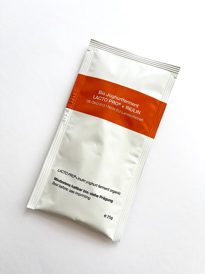 Yogurt starter with inulin 25g