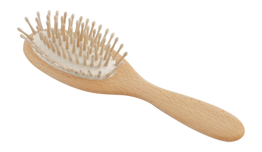 Hair comb with wooden bristles 1pc