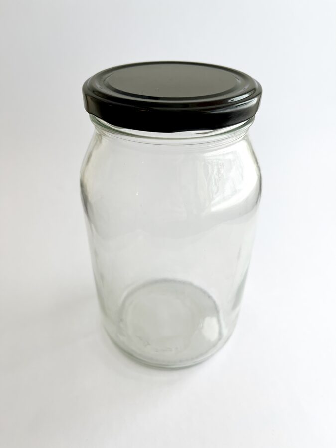 1L glass jar with metal lid