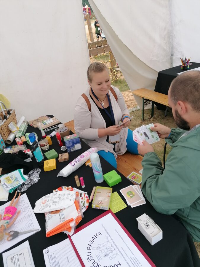 Eco-friendly workshop with information stand and games