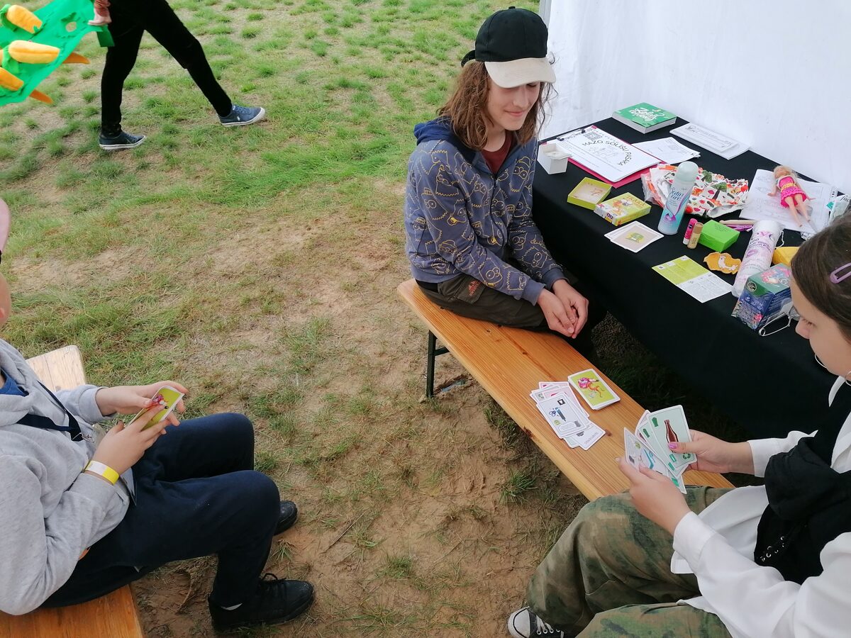Eco-friendly workshop with information stand and games
