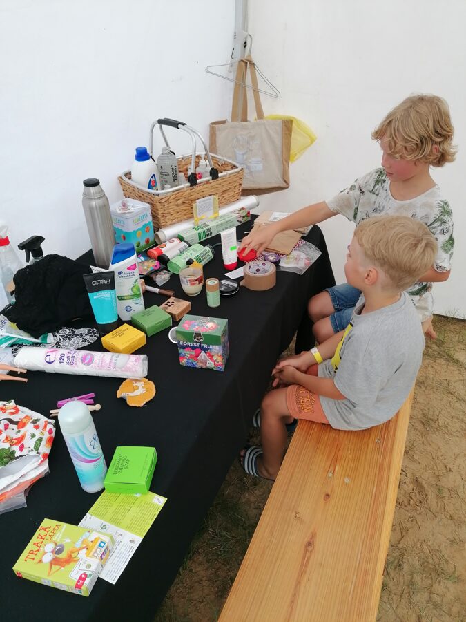 Eco-friendly workshop with information stand and games