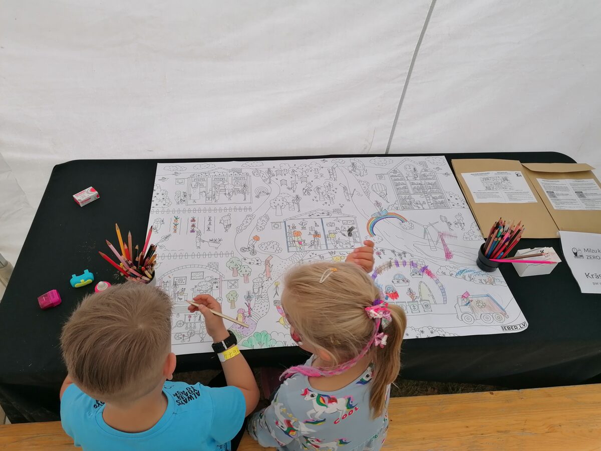 Eco-friendly workshop with information stand and games
