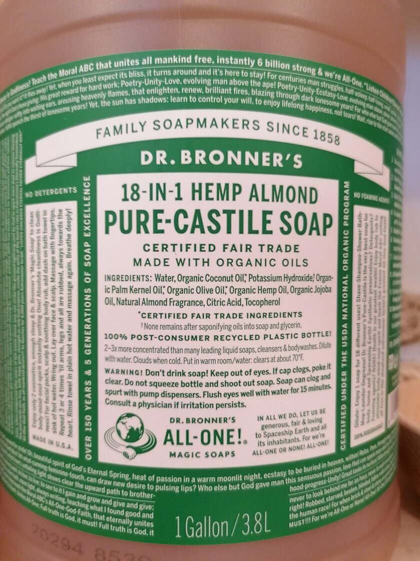 Dr.Bronner Kastīlijas šķidrās ziepes ar mandelēm 250g