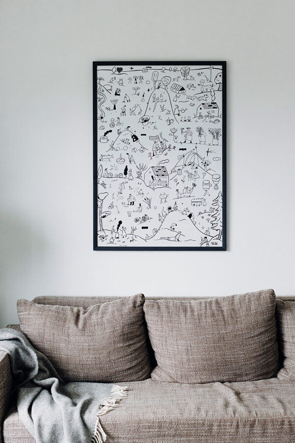 Giant coloring poster Latvian traditions