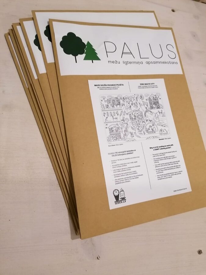 Personalizēts Milzu krāsojamais plakāts ZERO WASTE CITY