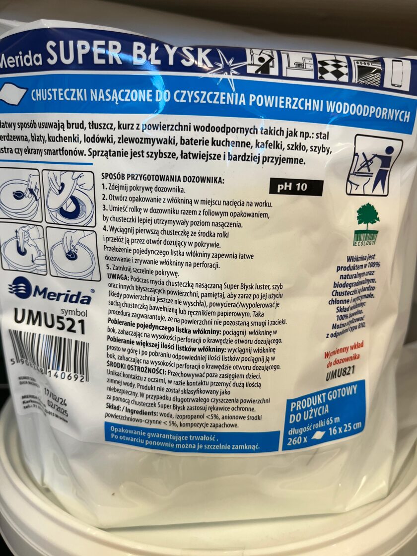 Wet wipes Merida Super Blysk 260g