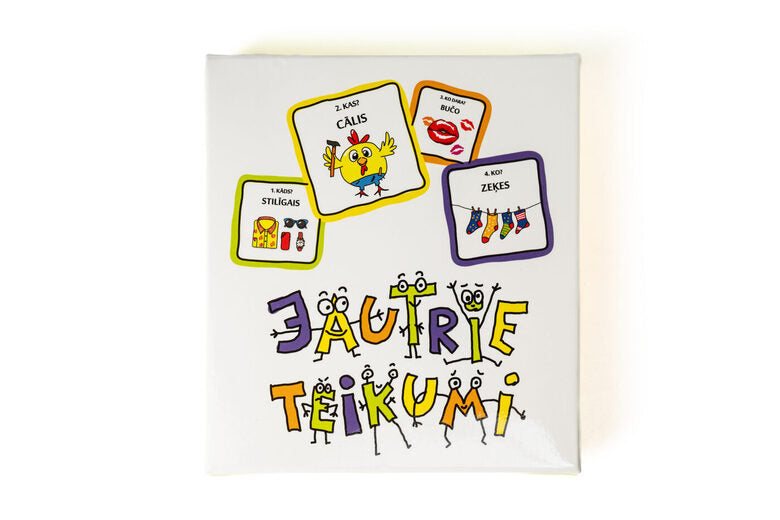 Spēle JAUTRIE TEIKUMI, trīs spēles vienā