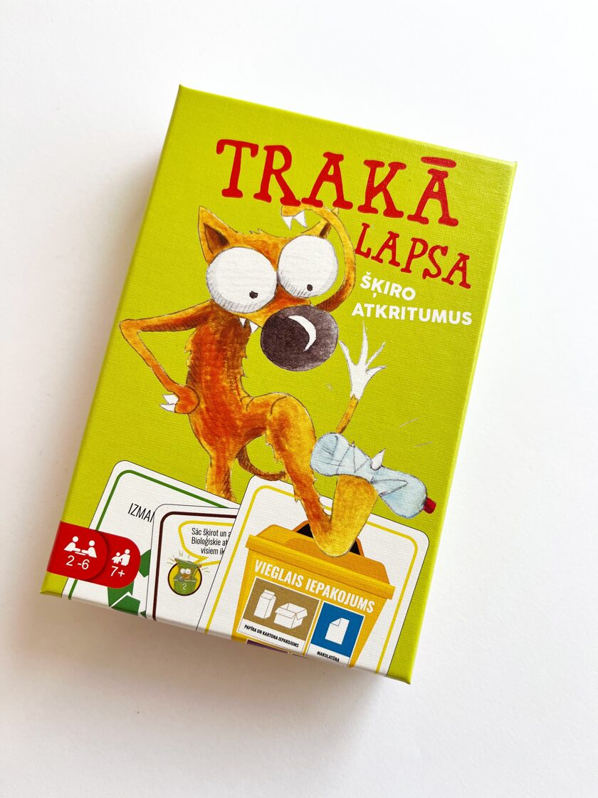 Izglītojoša galda spēle “Trakā Lapsa šķiro atkritumus”