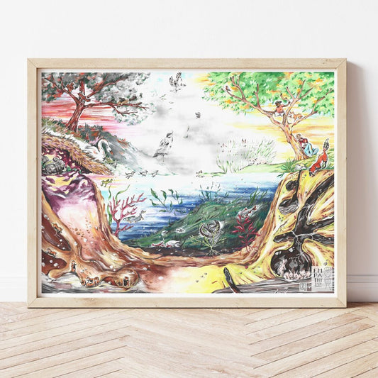 Interactive poster “Landscape of Emotions” A2