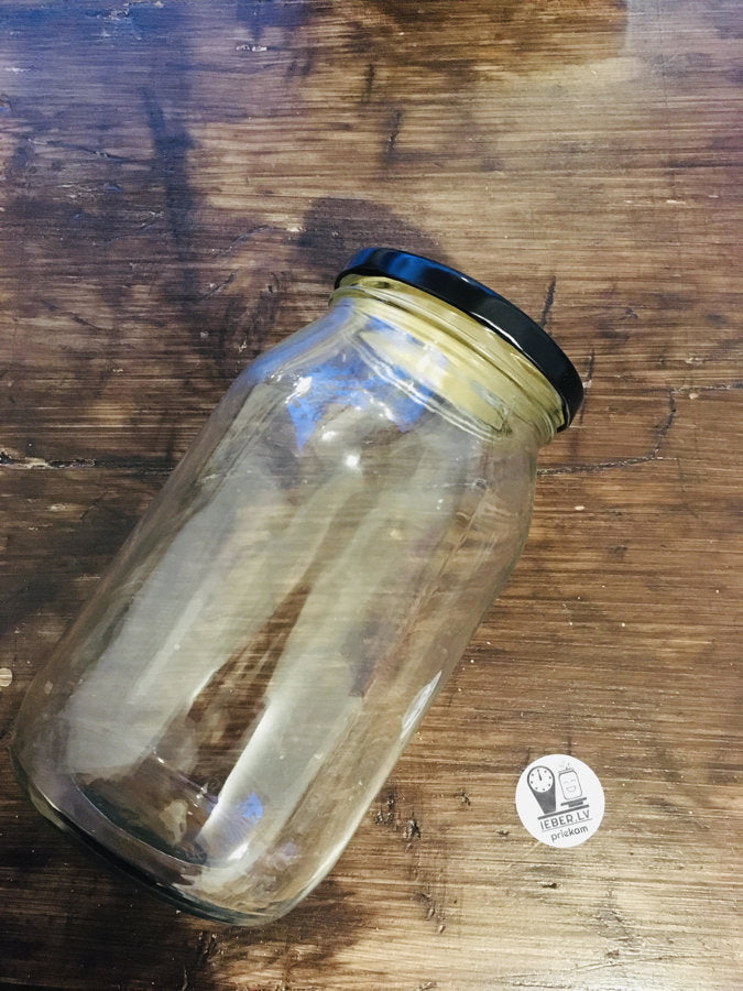 1L glass jar with metal lid
