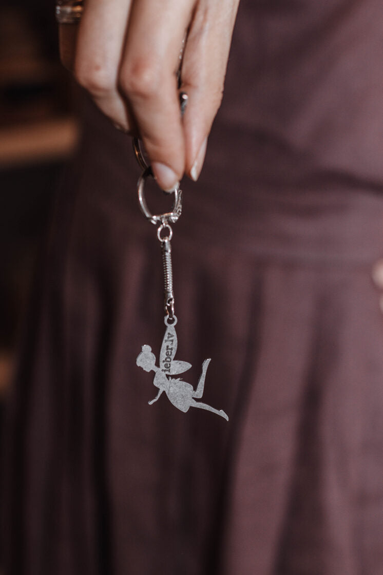 Metal fairy keychain