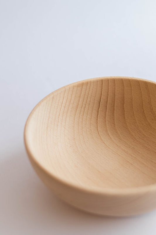 Untreated beech wood bowl