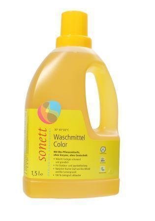 Liquid detergent for colored laundry, Sonett