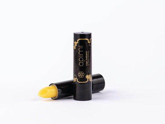 Lip balm with raspberry aroma - contains beeswax and propolis, Apimi 1 pc.