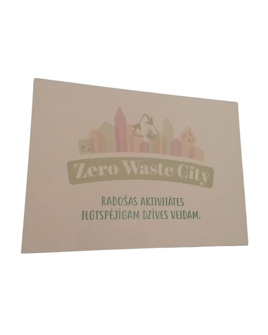 Ilgtspējas soļu puzle ZERO WASTE CITY drukāta A4 mapītē
