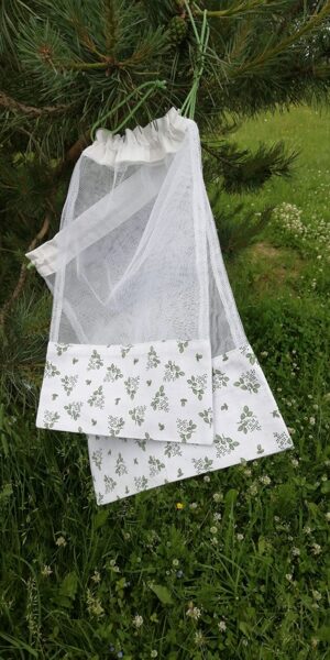 Double tulle fabric bag 1pc