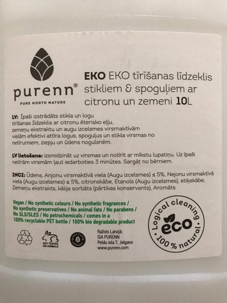 Purenn eco-friendly glass and mirror cleaner