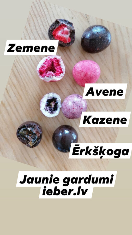Glazētas savvaļas kazenes ar burbona vaniļu baltajā šokolādē 50g