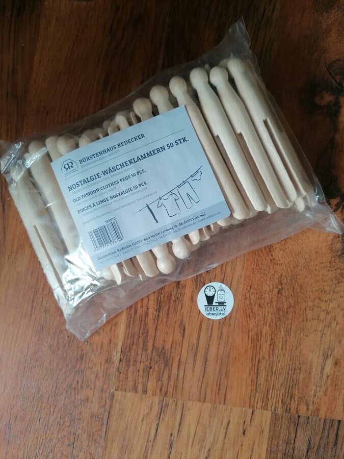 Wooden clothes pegs