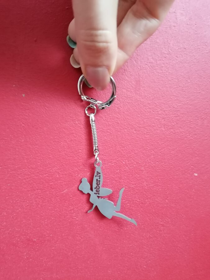 Metal fairy keychain