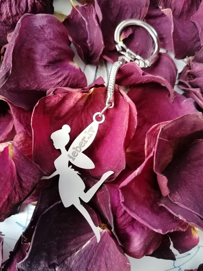 Metal fairy keychain