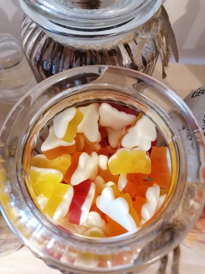 Krāsaini tauriņi, želejas konfektes 50g