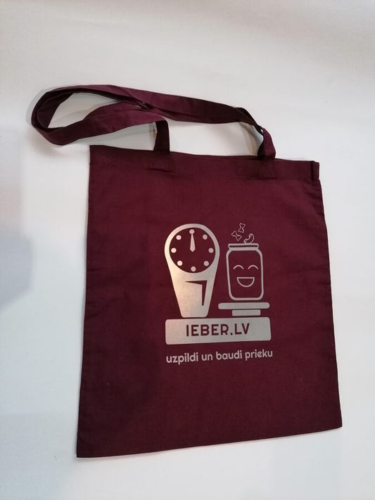 Fabric bag with reflective lettering