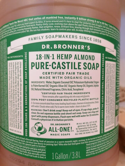 Dr.Bronner Kastīlijas šķidrās ziepes ar mandelēm 250g