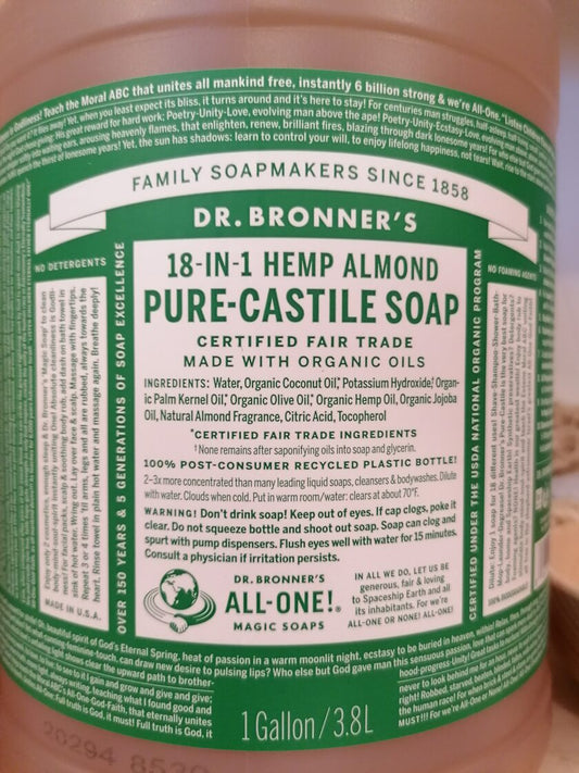 Dr.Bronner Kastīlijas šķidrās ziepes ar mandelēm 250g