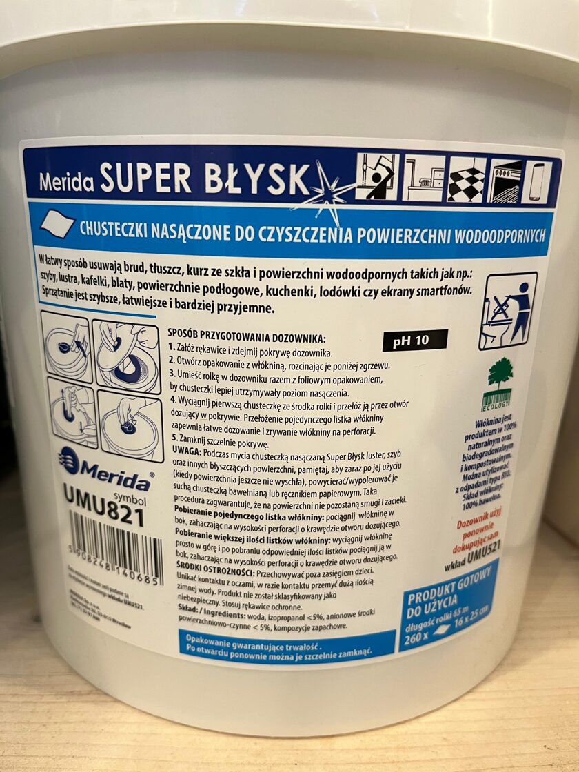 Mitrās salvetes Merida Super Blysk 260gb