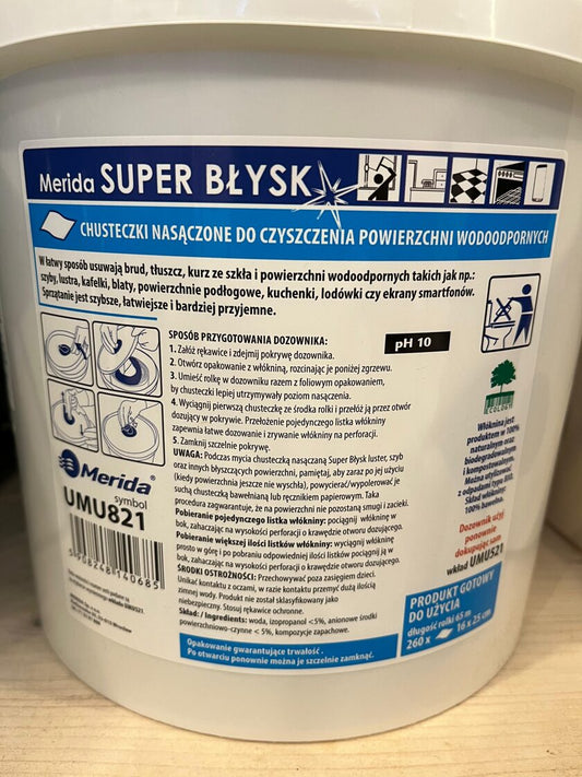 Mitrās salvetes Merida Super Blysk 260gb