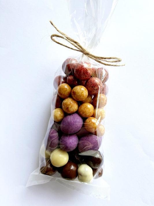 Chocolate fairy candy packet in compostable packaging