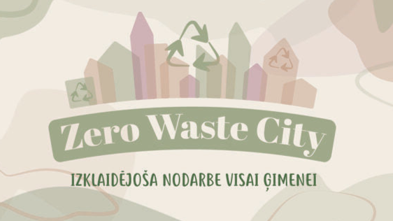 Ilgtspējas soļu puzle ZERO WASTE CITY drukāta A4 mapītē