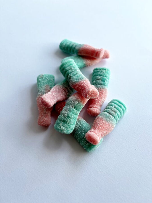 Putojošas pudelītes ar košleņu garšu 50g